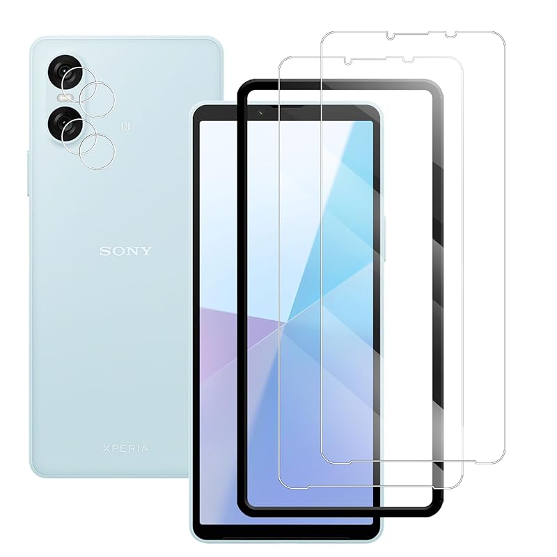 

kawaylJP [2+2 pieces set]Xperia 10 VI Glass film (2 pieces) + Camera film (2 pieces) Xperia SO-52E/SOG14 film [Japan Asahi Glass] lcd screen