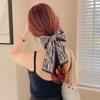 Fashion Printing Silk Hair Scarf for Women Chiffon Long Ribbon Ponytail Ties Headbands