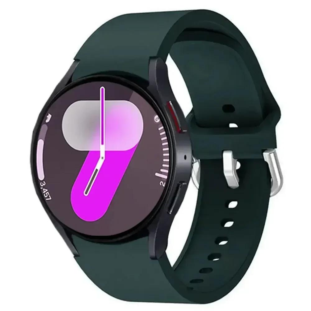 20mm Silicone Strap For Samsung Galaxy Watch 7/6/5/4 44mm 40mm Watchband For Galaxy Watch 6 4 Classic 43mm/47mm 42mm/46mm Band