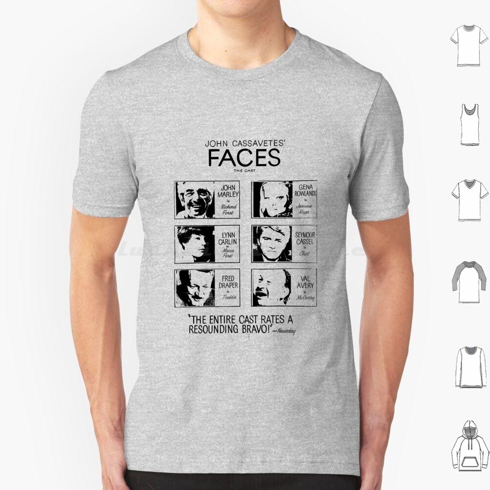 Faces  1968  Movie Poster T Shirt Big Size 100 Cotton Gena Rowlands John Cassavetes A Woman Under The Influence Film Peter