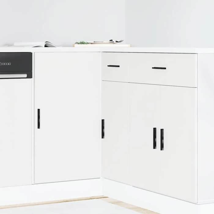 VidaXL Meuble sous évier "Lyon" Bois d'ingénierie blanc 854289