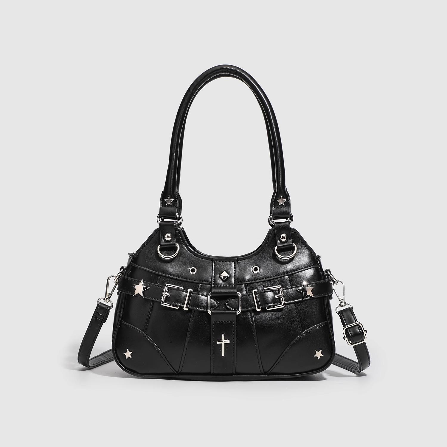 

Дизайнерская прозрачная женская повседневная сумка кроссбоди подмышку чёрный