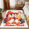 1PC Custom Name Winter Penguin Love Theme Floor Mat Ideal for Living Room, Game Rooms, Office, Bedroom,Floor Mat Playful Design