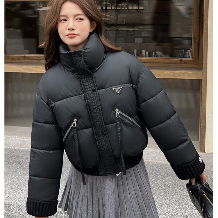 Fashionable Short Style Lightweight Warm Cotton Jacket for Women