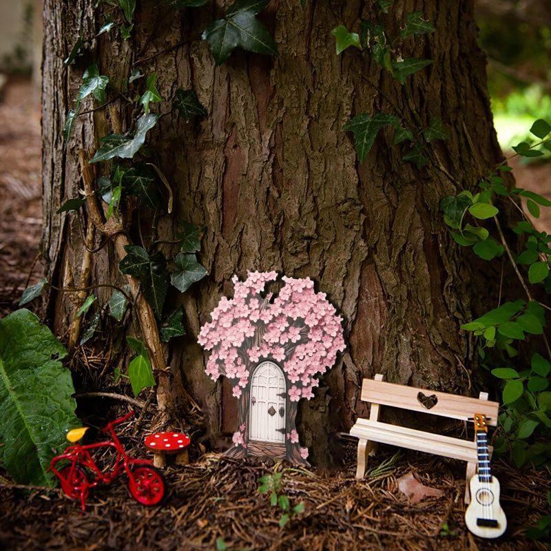 New Mini Fairy Doors Wooden Elf Door Embellishments Home Garden Decor Ornamnet