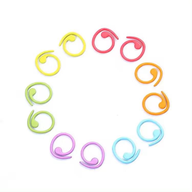 Metal Spiral Weaving Tool: Baked Paint Colored Marker Buckle, DIY Positioning Ring.