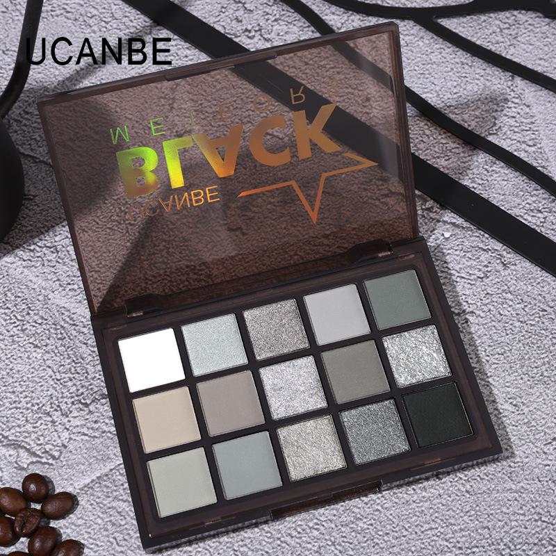 UCANBE Палетка теней для smoky eyes Темный Рыцарь - Металлические Панк и Жасминовые Оттенки 12g