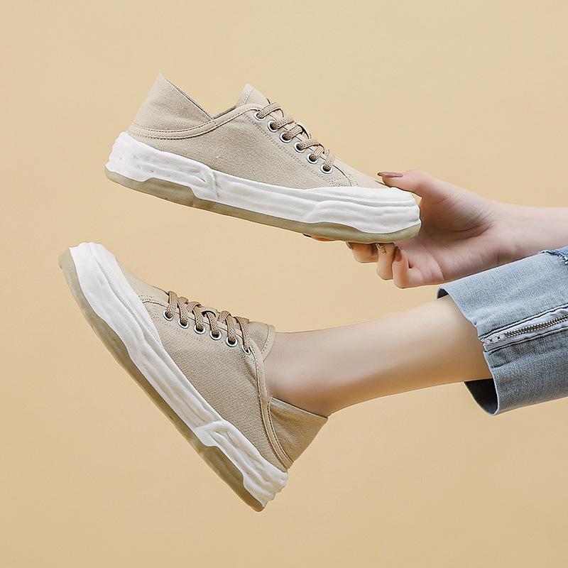 Две парусиновые туфли женские летние новые растворяющиеся толстые сетчатые красные — фото 4