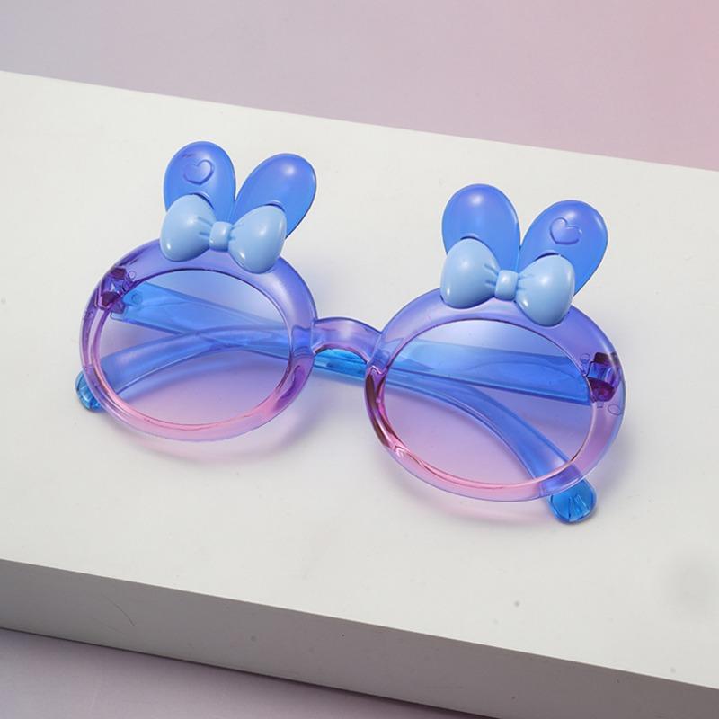 High Quality New Children's Rabbit Sunglasses One Piece Children's Sunshade Spectacles Cute Bow Baby Sun Spectacles