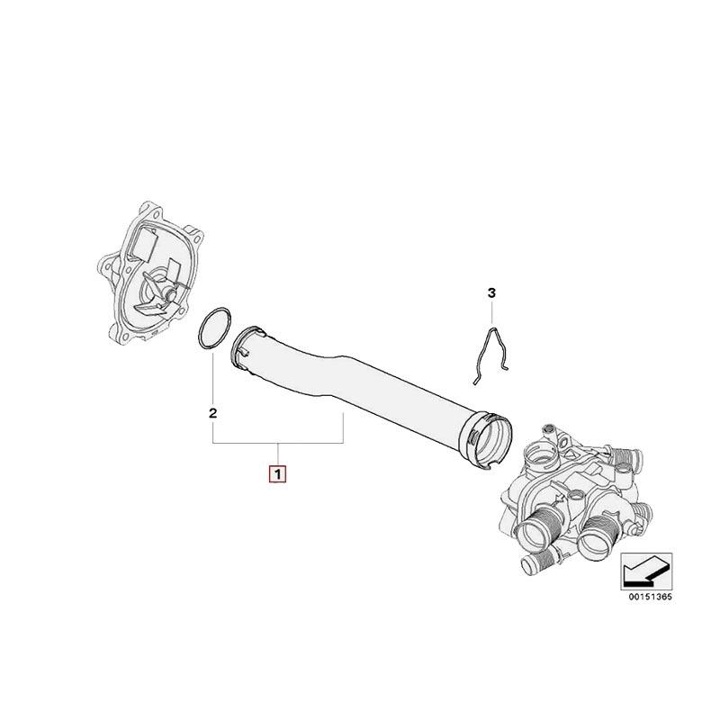 Car Accessor Thermostat Water Pump Pipe Coolant Hose Engine Water Pipe 11537589713 For BMW MINI R55 R56 R57 R58 R59 R60 R61