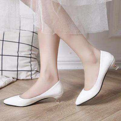 Zapatos De Mujer Women Casual Sweet Pointed Toe Spring Slip On 3cm Low Heel Shoes Lady Office Career Comfort Heel Shoes  Ba187
