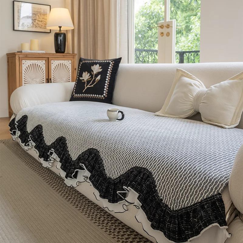 

Французская подушка для дивана в стиле легкой роскоши 2025 новый всесезонный универсальный износостойкий чехол против царапин от кошек цельная нескользящая подушка для сиденья 30 * 50Cm pillow cover