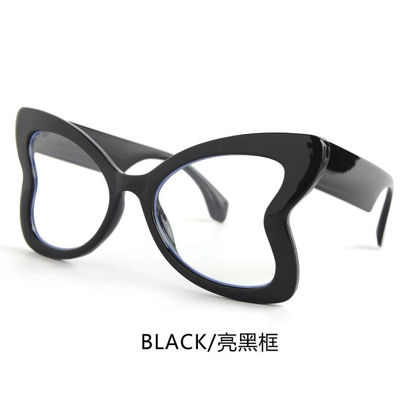 New butterfly shape decorative glasses women's personalized fashion high sense trend anti-blue flat mirror men