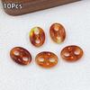 10Pcs 24X17Mm Colorful Acrylic Geometric Beads Diy Necklace Bracelet Garment Bag Accessory Clasp Material