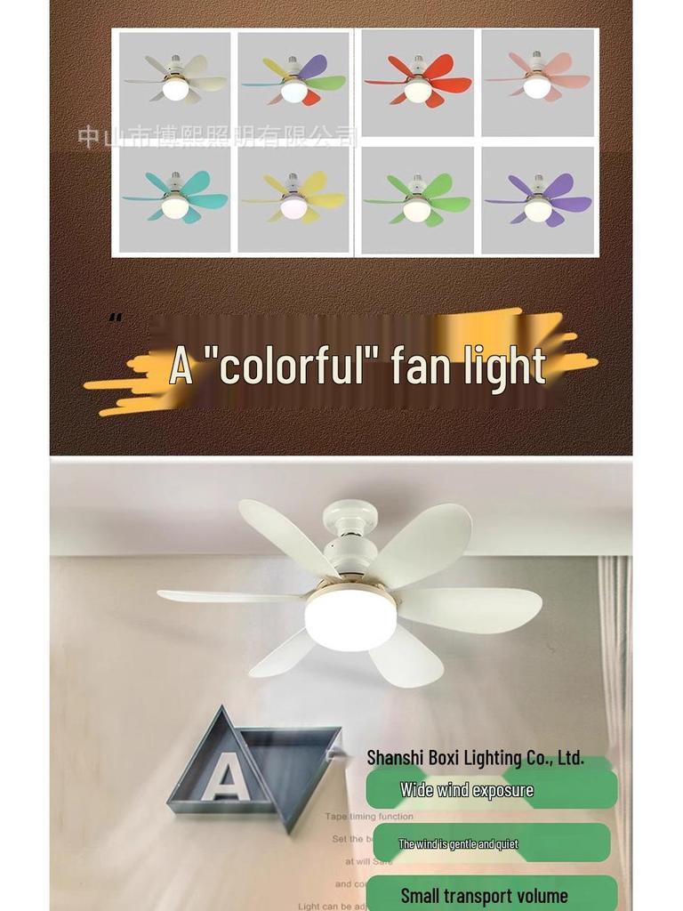 E27 Schraubsockel Leise Intelligente Deckenventilatorleuchte für Zuhause & Restaurant