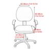 Two-Piece Computer Chair Cover Washable Executive Chair Cover For Computer Stretchable Seat Covers Computers Chairs