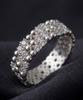HELENE JEWELRY Silver 925 Triple Cross Cubic Layered Miss Ring (Type A)