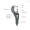 0-25mm 0.001mm High Precision Depth Micrometer Electronic Digital Outside Micrometer Portable Micro Caliper