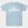 Men Black Print T-shirt Oh Biscuits! No-Cut Transfer Paper Print Cotton Tshirt