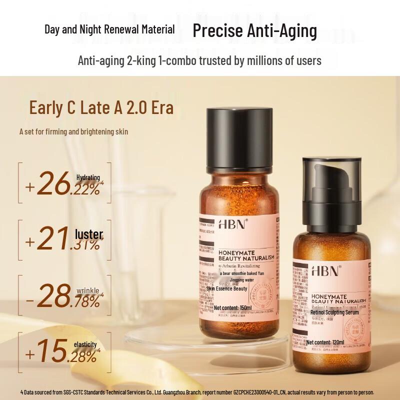 HBN Morning C Evening A Retinol Skincare Set