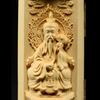 Dřevořezba Bůh bohatství Guanyin sochy a figurka Skládací přenosný Domov Místnost Kancelář Bohatství Štěstí Feng Shui Dekor