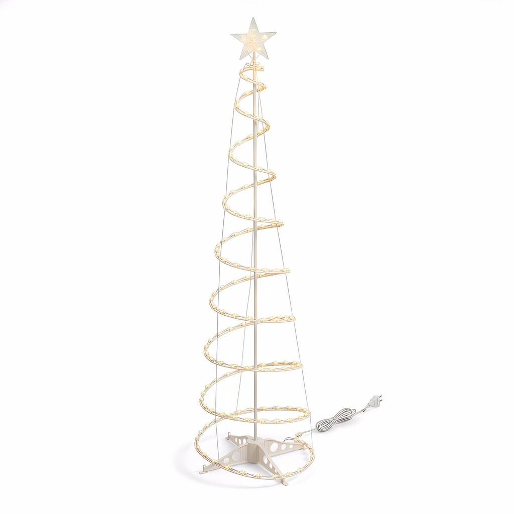 1.8m Tungsten Wire Spiral Christmas Tree Lights, Simple Ins Style, Festive Glow