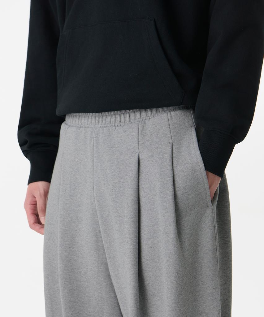 MUSINSA STANDARD Double Knit Three-Pleat Wide Lounge Sweatpants [Medium Grey]