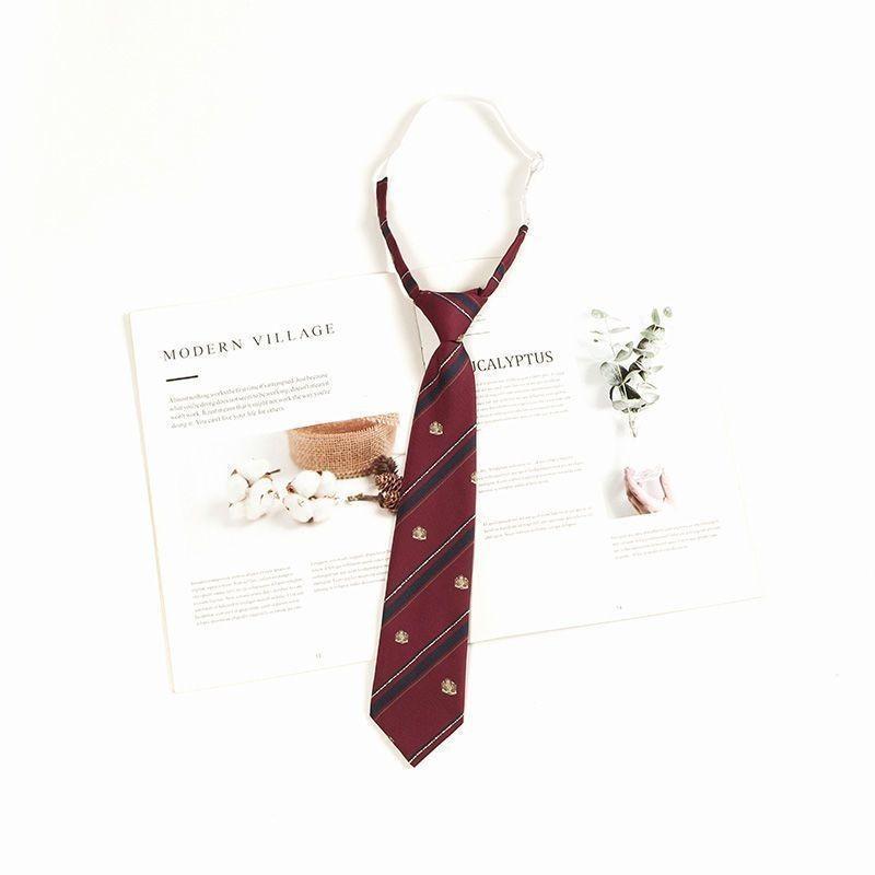 Silk Kids Tie With Striped Pattern For Graduation And School Events