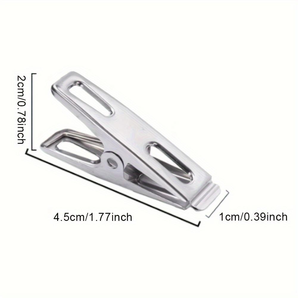 100pcs Duty Stainless Steel Clothespins - Non-Slip Grip Laundry Clips, Rustproof Indoor/Outdoor Drying - Laundry Accessories, Indoor Outdoor Use