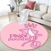 Pink Panther Pattern Round rug,Carpet Rug for Living Room Bedroom Playroom ,Non-slip Floor Mat,Holiday Gifts and Birthday Gifts.