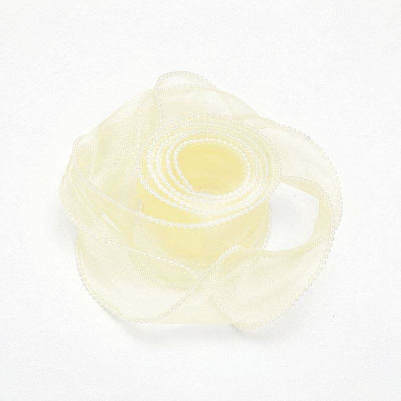 4cm Gold Edge Fishtail Yarn Ribbon for Floral Bouquets, Cake Decorations, Gift Bows, and DIY Projects.