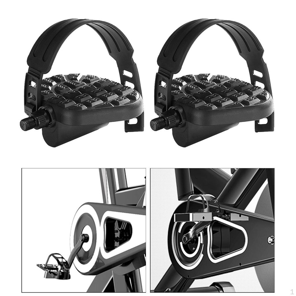 Buy Exercise Bike Pedals with Adjustable Straps 1/2Inch, 9/16Inch Spindle Short A at affordable