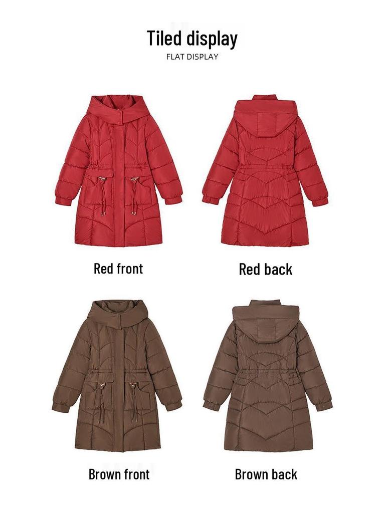 Women's Mid-Length Winter Padded Cotton Coat - Fashionable Slimming Thick Outerwear Jacket (2025)