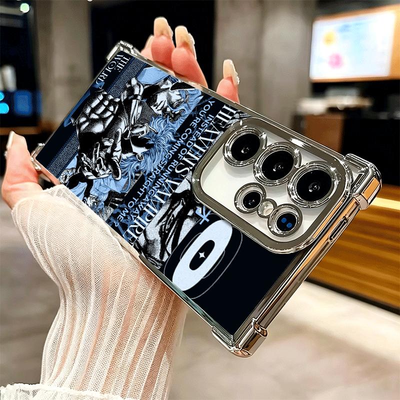 Custodia per Telefono Morbida Cool JoJo Adventure Per Samsung Galaxy S26 Ultra S25 Edge S24 FE S23 Plus S22 S21 + S20 Placcatura Anti-Caduta Fundas