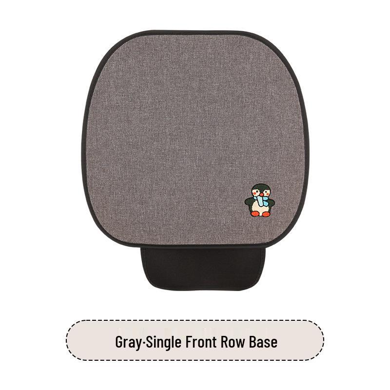 All-Season Penguin Cartoon Seat Cushion for Peugeot 408, 408X, 508, 4008 - Cotton Linen Design for Women