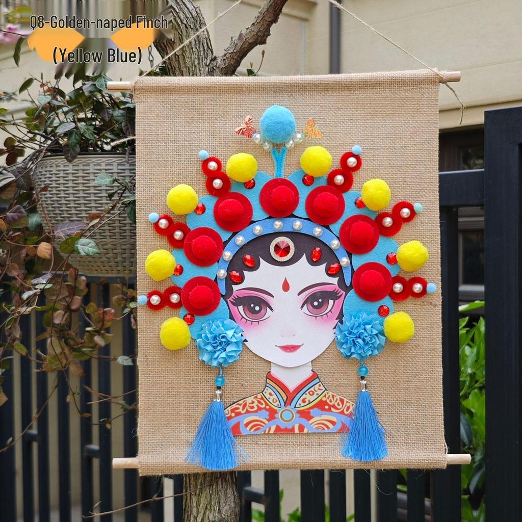 Peking Opera Face Painting Kit: Handmade Hanging Ornaments for Creative Parent-Child Activity
