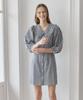 Bember Lace Collar Puff Sleeve Dress_Navy