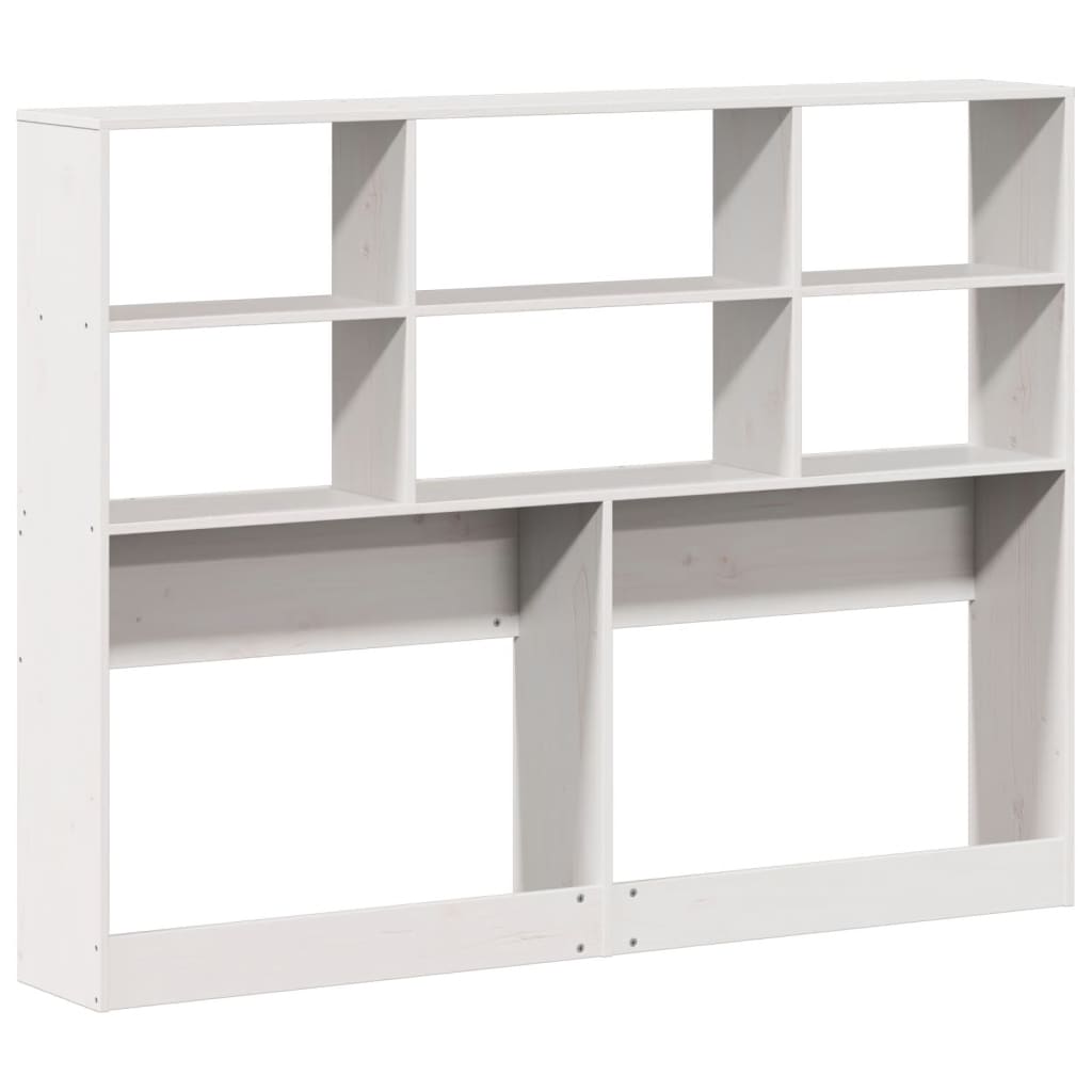 Vidaxl Wezgłowie Do Łóżka, Z Półkami, Białe, 160 Cm, Drewno Sosnowe