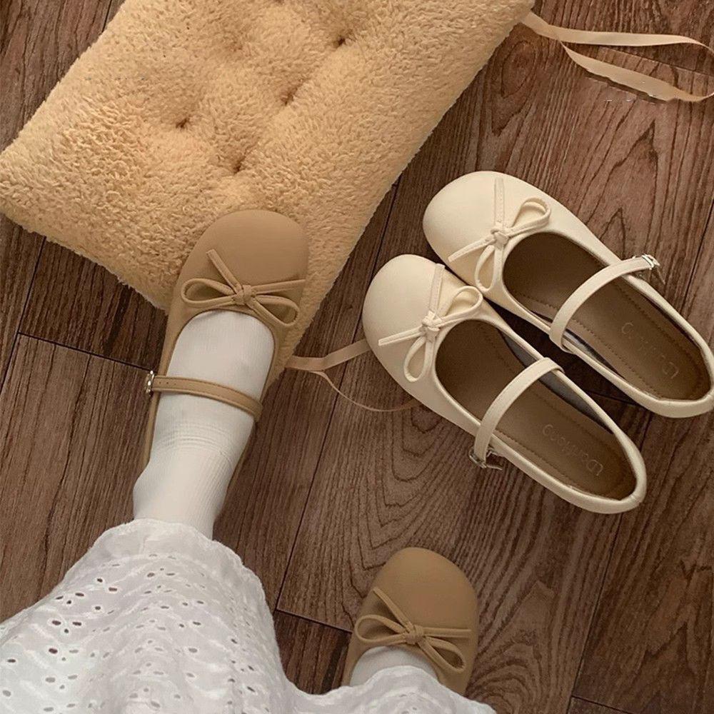 

With skirt heightening retro Mary Jane shoes French white round head light mouth thick heel single shoes women s new autumn 35