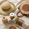 Qualité Supérieure 120M Par Rouleau Fil de Rafia Écologique Durable Crochet Chapeau Ruban Tissage Crochet Fil DIY