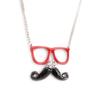 Les Trésors De Lily [J8211] - Collier créateur 'Moustache' rouge noir