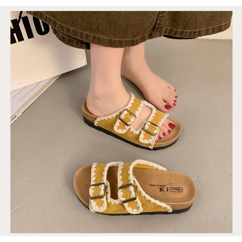 Thick-soled Boken Slippers Women's Summer Fashion Shoes Flip-flops Half-slippers