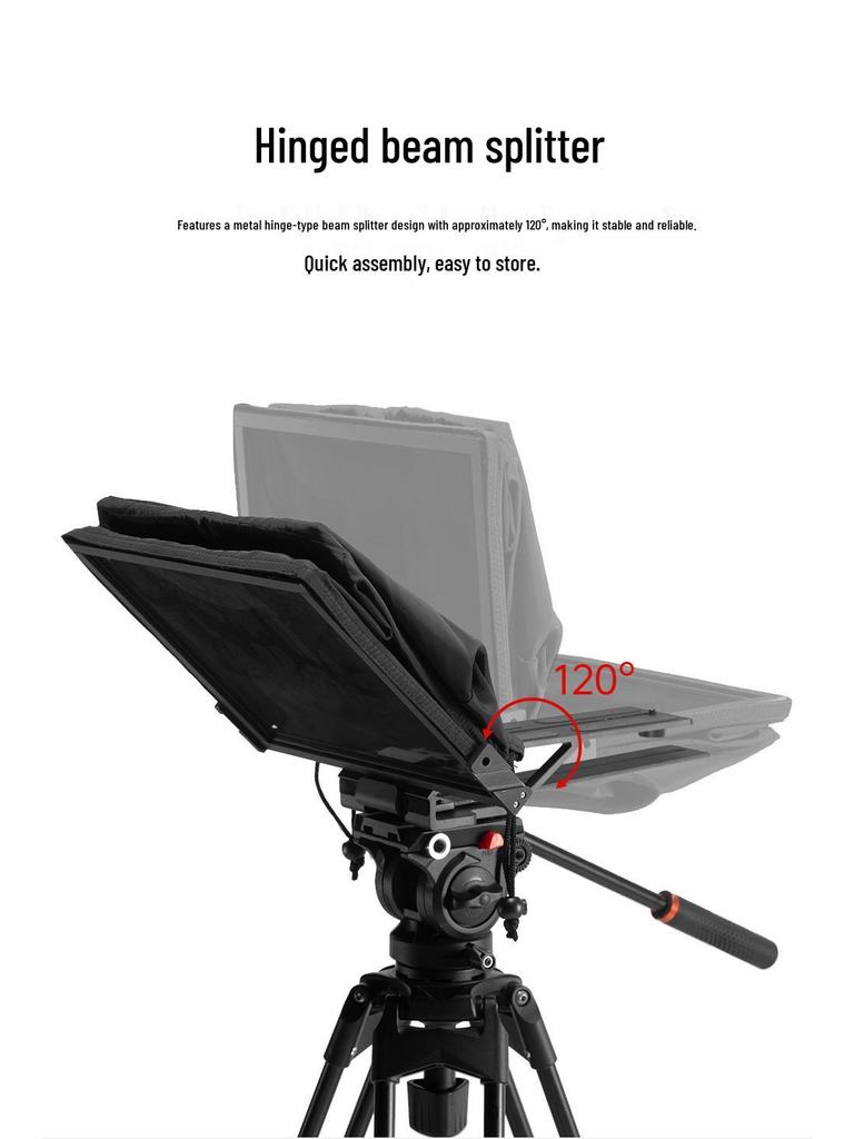 Zhi Jie T14 Portable Folding Teleprompter for DSLR, Smartphone, and Tablet