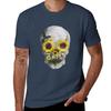 Skull And Flowerfloral Watercolor Tshirt Comfortable Daily Wear Tee Tshirt