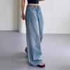High Waist Straight Jeans Damen Locker Lässig Denim Hose Tägliche Straßenhose