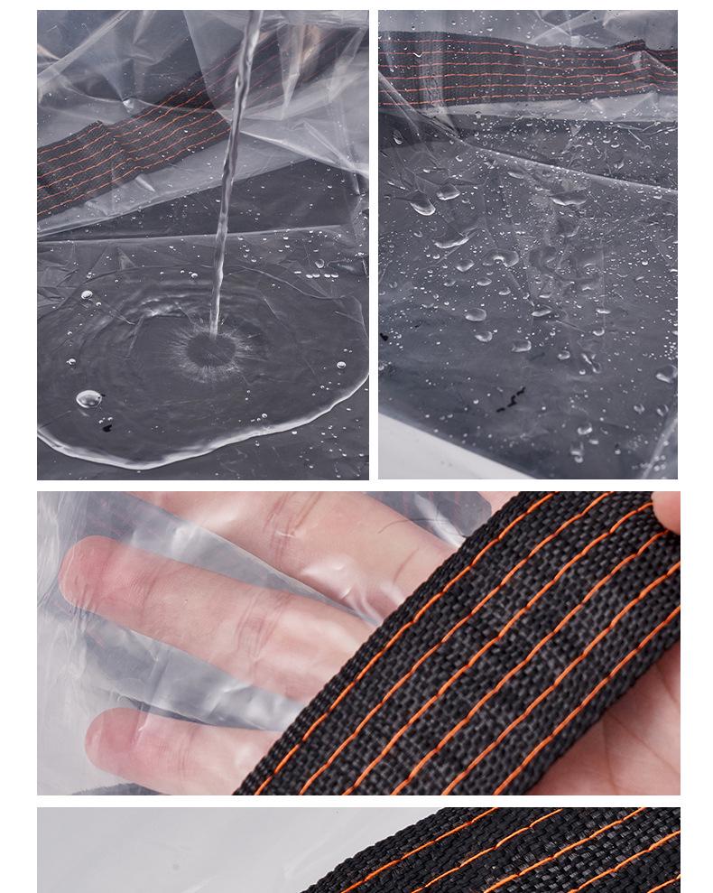Prelată PE Groasă Transparentă Impermeabilă: Husă de ploaie de exterior rezistentă la vânt, termoizolantă și rezistentă la umiditate