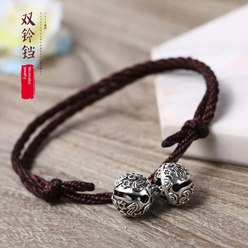 

Мори Стиль Личность Пара K-стиль Студент Ретро Колокольчик [Thick coffee rope: double bells]]