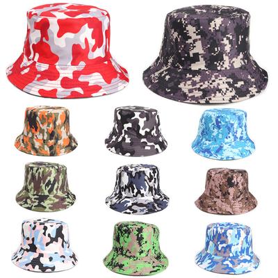 Women's Camouflage Dual-Sided Bucket Hat, Double-Sided Wearable Fisherman Cap for Outdoor Leisure and Vacation