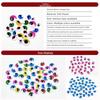 50/100pcs/bag 3D Colorful Activity Eyeballs Plastic Wiggling Moving Eyes