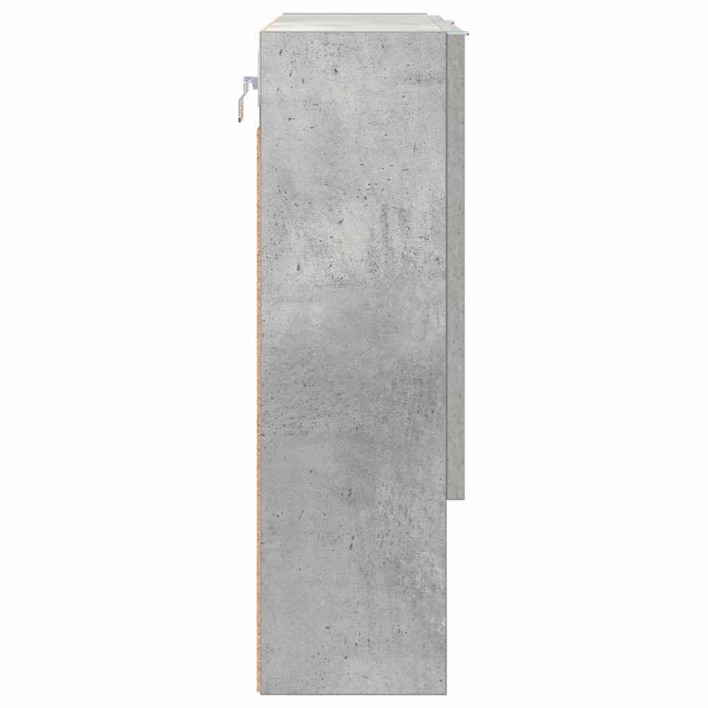 Mirror Cabinet with Door Concrete Grey 59 X 17 X 55 Cm Engineered Wood